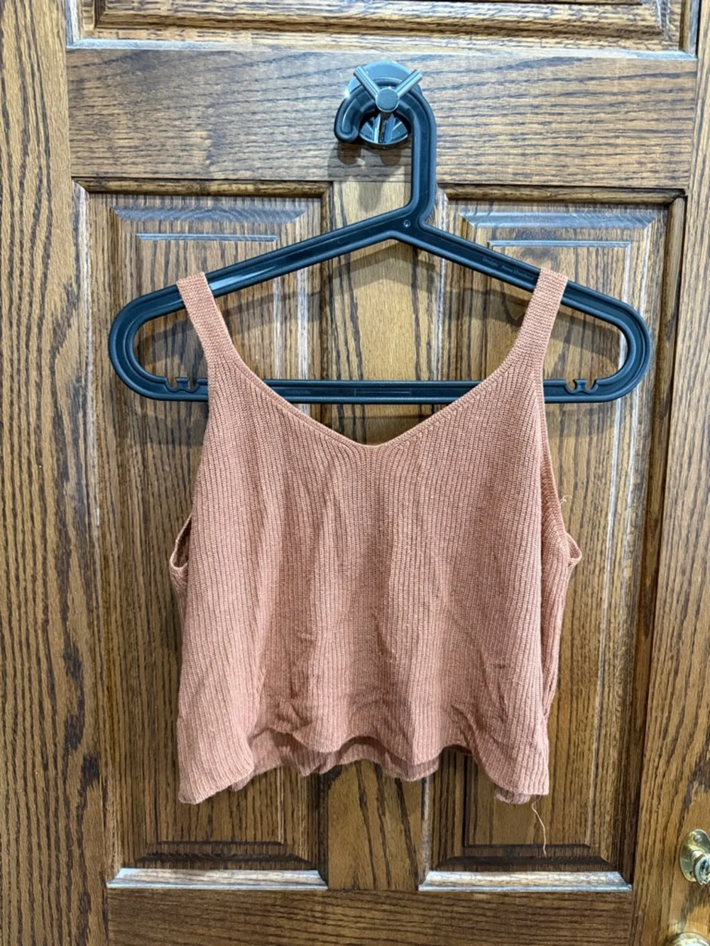 Women's Ribbed Tank Top - Rust - Picture 2 of 2